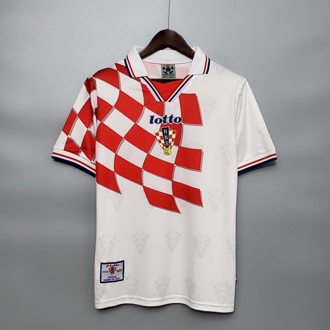 Retro Jersey 1998 Croatia Home Soccer Jersey Vintage Football Shirt