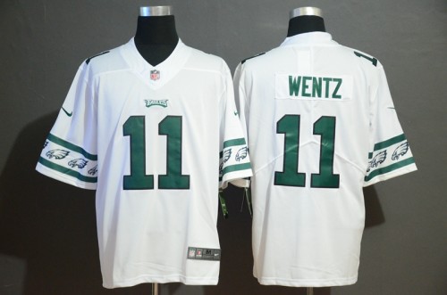 Philadelphia Eagles 11 Carson Wentz White Team Logos Fashion Vapor Limited Jersey