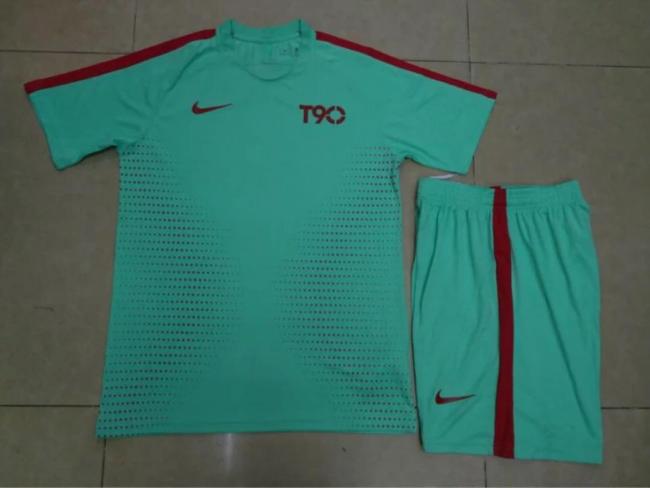 NK003 T90 Green Soccer Uiform DIY Custom Blank Soccer Jersey Shorts