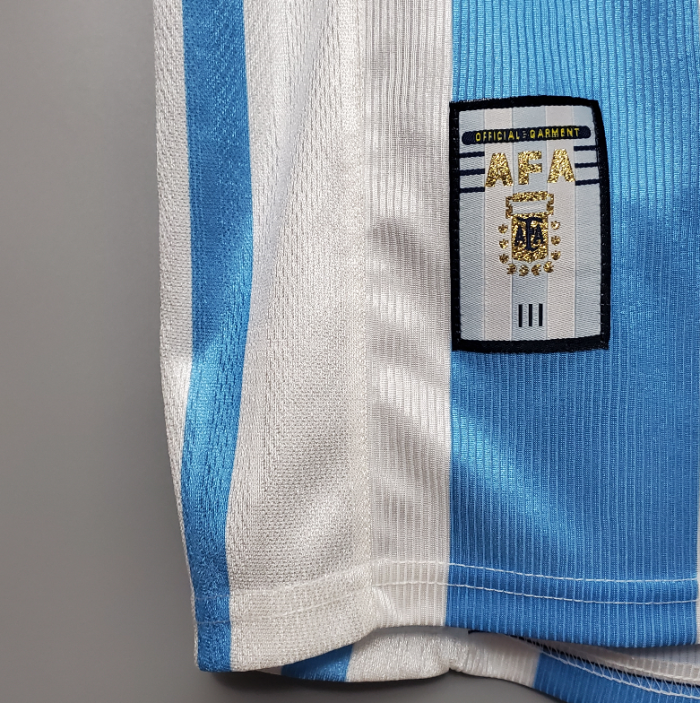 Retro Jersey 1998 Argentina Home Soccer Jersey Vintage Football Shirt