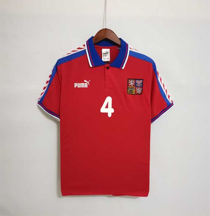 Retro Jersey 1996 Czech NEDVED 4 Home Soccer Jersey