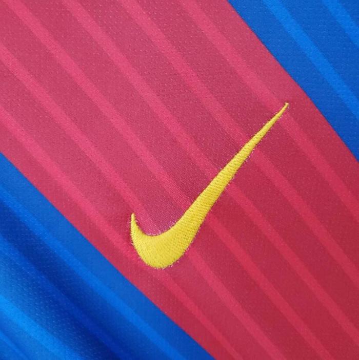 Retro Jersey 2016-2017 Barcelona Home Blue/Red Soccer Jersey Vintage Football Shirt