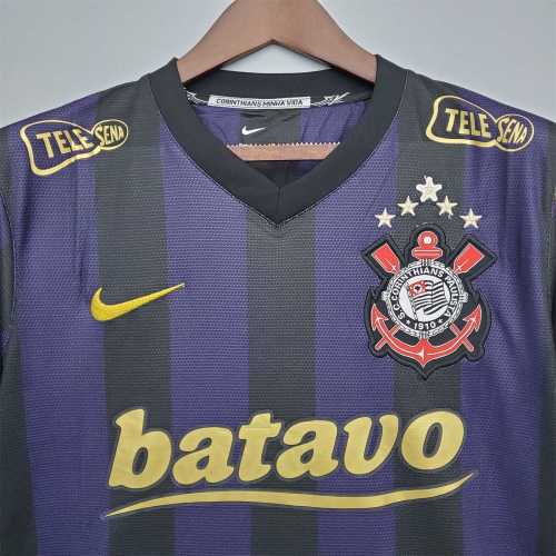 Retro Jersey 2009-2010 Corinthians Away Black Soccer Jersey Vintage Football Shirt