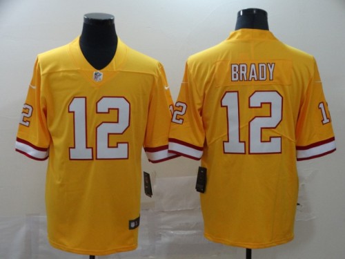 Tampa Bay Buccaneers 12 Tom brady Yellow New 2020 Vapor Untouchable Limited Jersey