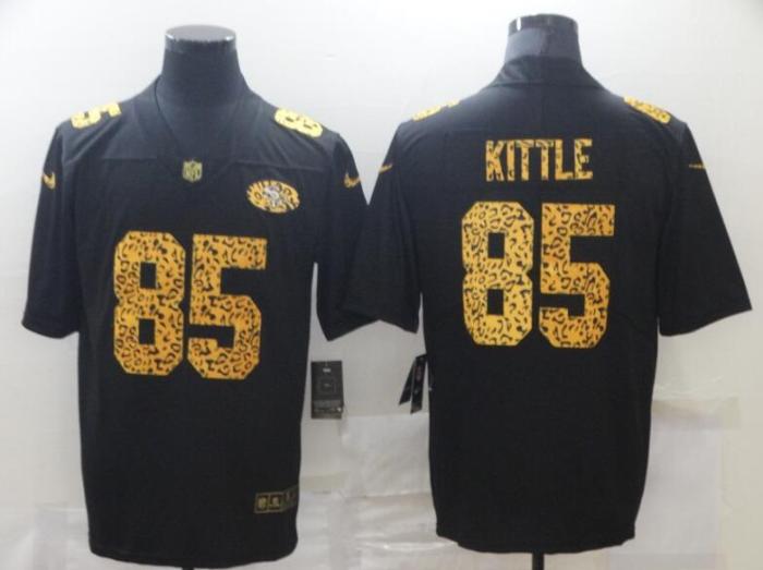 San Francisco 49ers 85 KITTLE Black Leopard Vapor Untouchable Limited Jersey