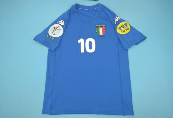 with Patch Retro Jersey 2000 Italy 10 DEL PIERO Home Soccer Jersey