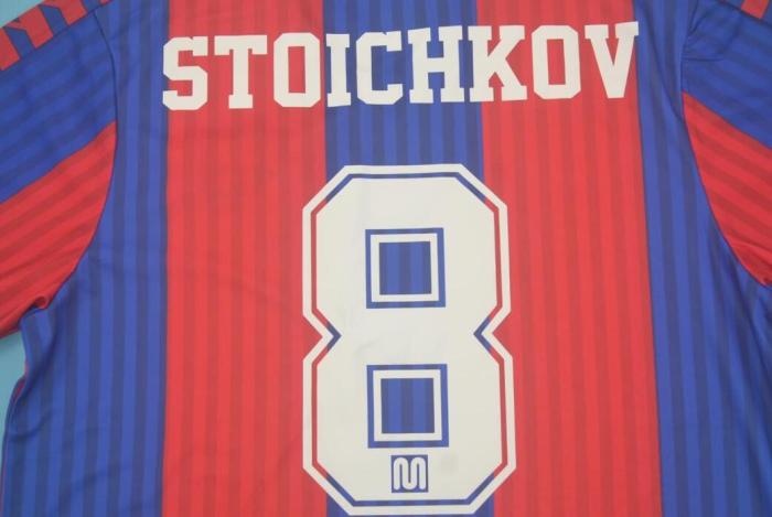 Retro Jersey 1991-1992 Barcelona 8 STOICHKOV Home Soccer Jersey