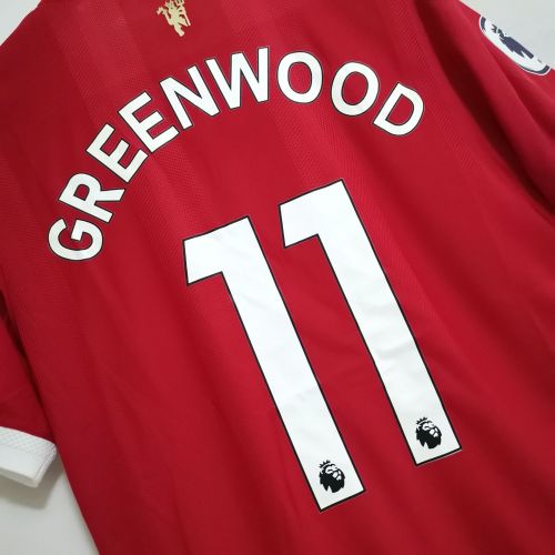 with EPL Patch Retro Jersey Player Version 2021-2022 Manchester United GREENWOOD 11 Home Soccer Jersey