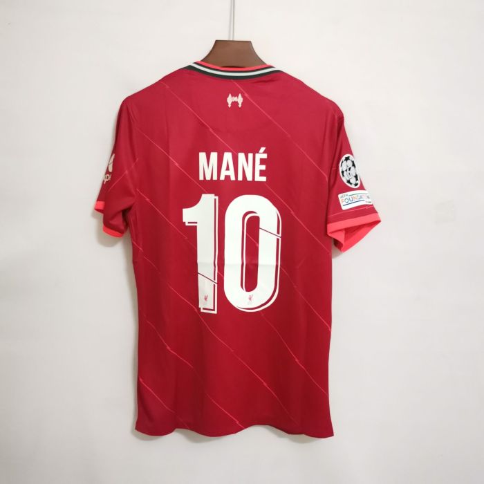 with UCL Patch Retro Jersey 2021-2022 LIVERPOOL MANÉ 10 Home Soccer Jersey