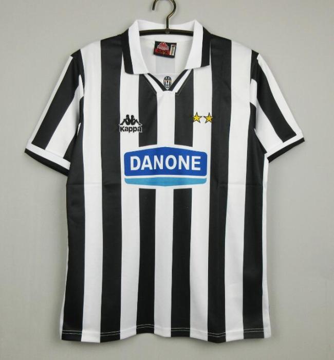 Retro Jersey 1994-1995 Juventus Home Black/White Soccer Jersey Vintage Football Shirt
