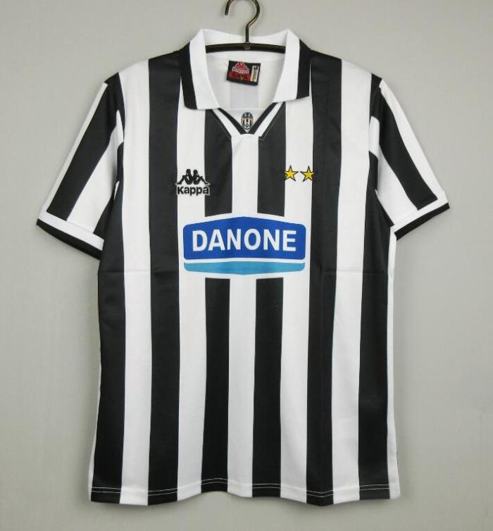 Retro Jersey 1994-1995 Juventus Home Black/White Soccer Jersey Vintage Football Shirt