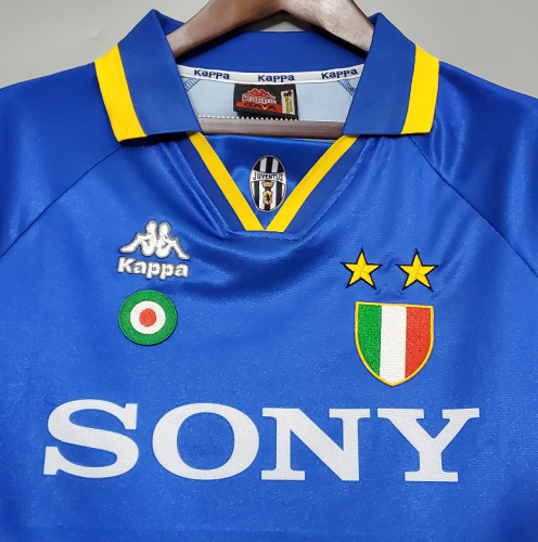 Retro Jersey 1995-1997 Juventus Away Blue Soccer Jersey Vintage Football Shirt