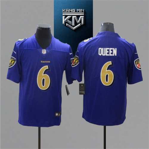 2021 Ravens 6 QUEEN BLUE NFL Jersey S-XXL YELLOW Font