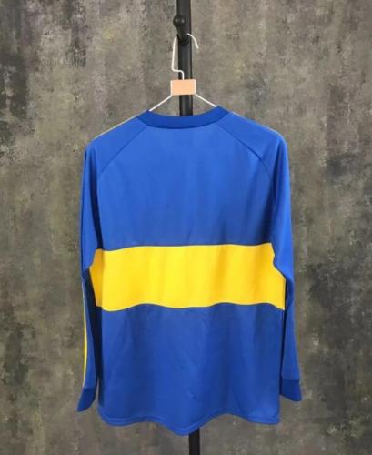 Long Sleeve Retro Jersey 1981 Boca Juniors Home Soccer Jersey Vintage Football Shirt