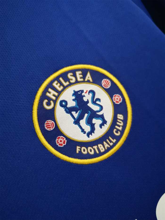 with Front Lettering+UCL Patch Retro Jersey 2008-2009 Chelsea Champions League Home Blue Soccer Jersey