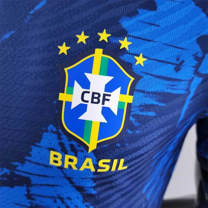 2022 Brazil player version Classic Blue Soccer Jersey