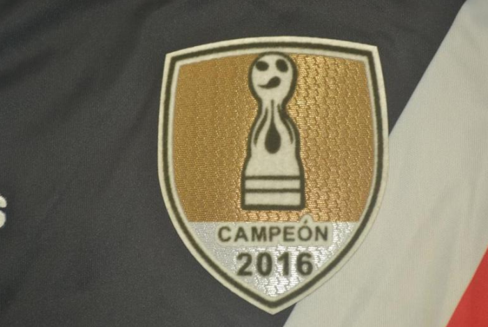 with All Patches Retro Jersey 2016-2017 River Plate Away Black Soccer Jersey