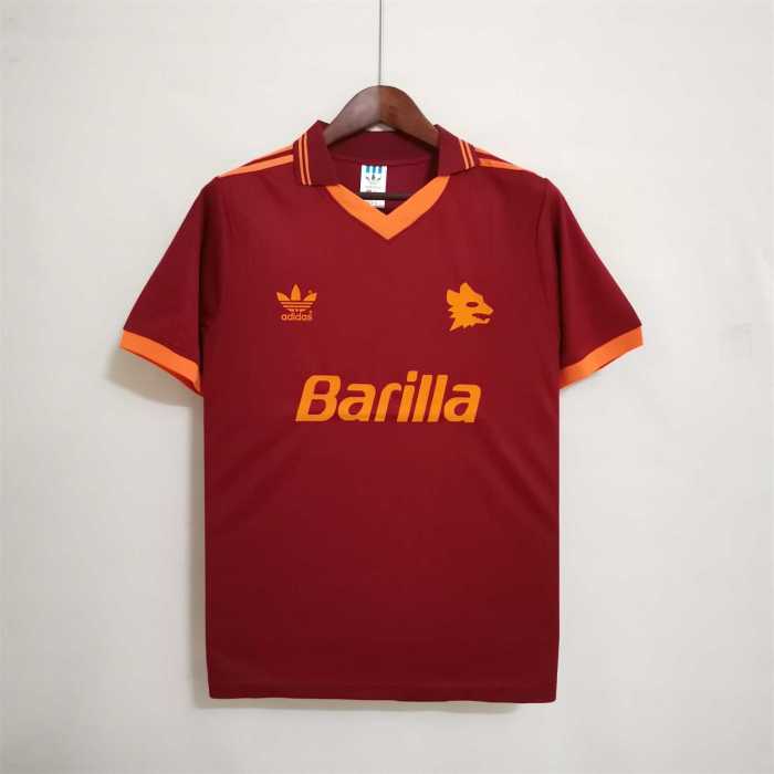 Retro Jersey 1992-1994 As Roma Home Soccer Jersey Vintage Football Shirt