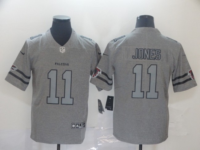 Atlanta Falcons 11 JONES 2019 Gray Gridiron Gray Vapor Untouchable Limited Jersey