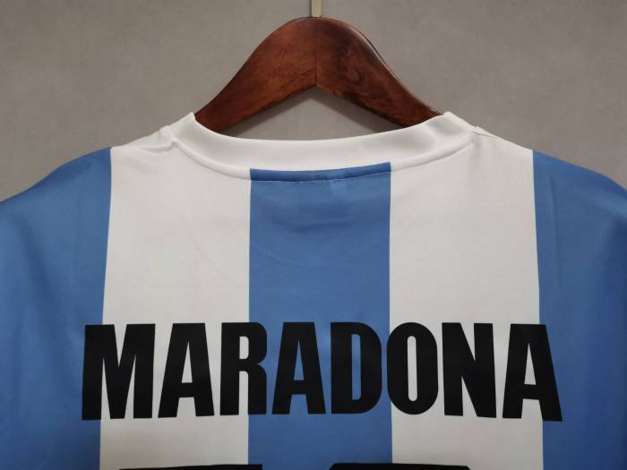 Retro Jersey 1985 Argentina MARADONA 10 Home Soccer Jersey