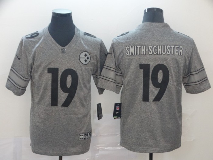 Pittsburgh Steelers 19 SMITH-SCHUSTER Gray Gridiron Gray Vapor Untouchable Limited Jersey