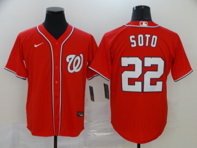 Washington Nationals 22 SOTO Red 2020 Cool Base Jersey