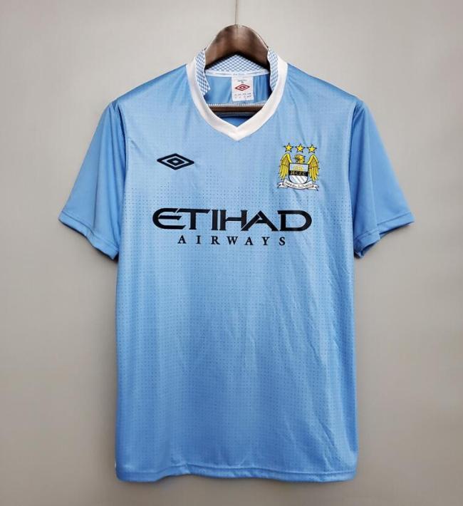 Retro Jersey 2011-2012 Manchester City Home Soccer Jersey Vintage Football Shirt