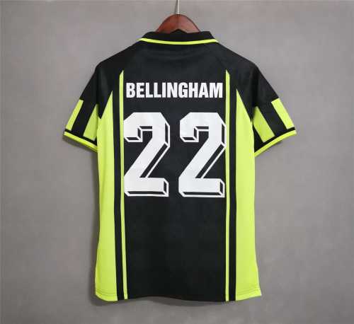 Retro Jersey 1996-1997 Borussia Dortmund BELLINGHAM 22 Away Black Soccer Jersey