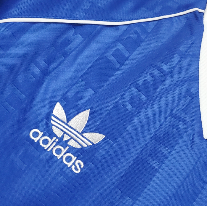 Retro Jersey 1988-1989 Manchester United Third Away Blue Soccer Jersey Vintage Football Shirt