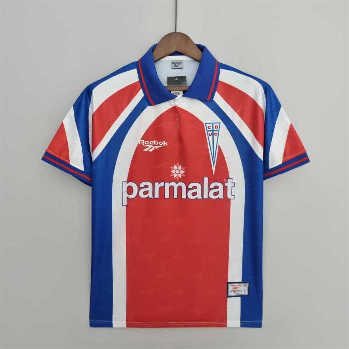 Retro Jersey 1998 Club Deportivo Universidad Cat&oacute;lica Away Red/Blue Socccer Jersey