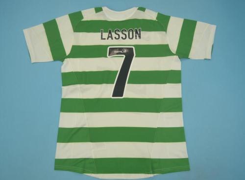 Retro Jersey 2005-2006 Celtic 7 LARSSON Home Soccer Jersey