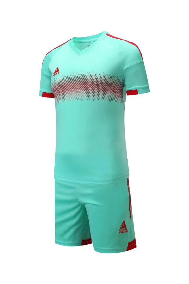 #811 Light Blue Soccer Training Uniform Blank Jersey and Shorts