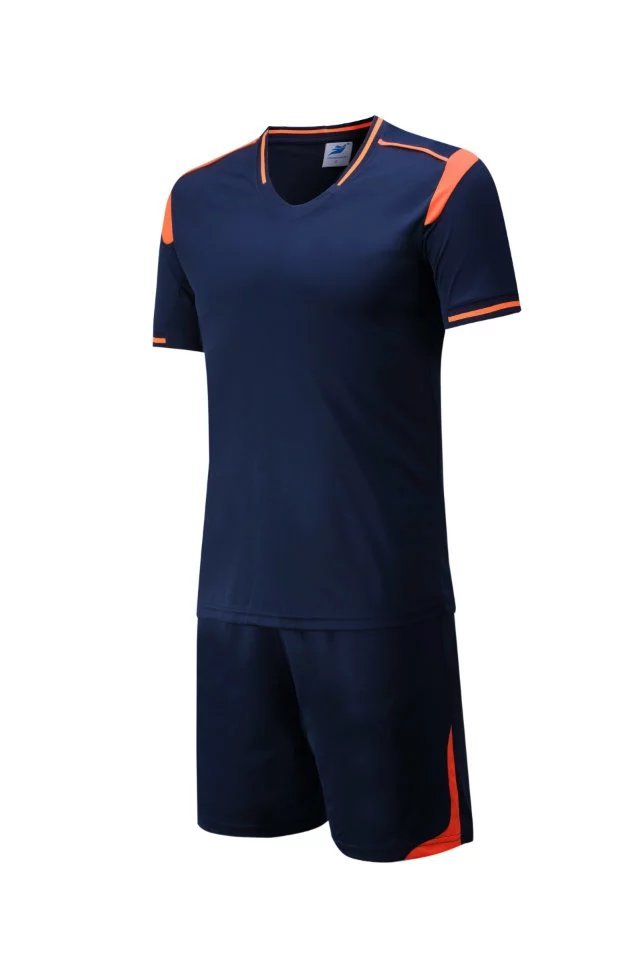 #302 Black Soccer Training Uniform Blank Jersey and Shorts