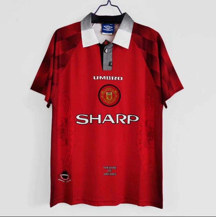 Retro Jersey 1996-1997 Manchester United Home Soccer Jersey Vintage Football Shirt