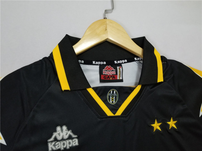 Retro Jersey 1995-1997 Juventus Away Black Soccer Jersey Vintage Football Shirt