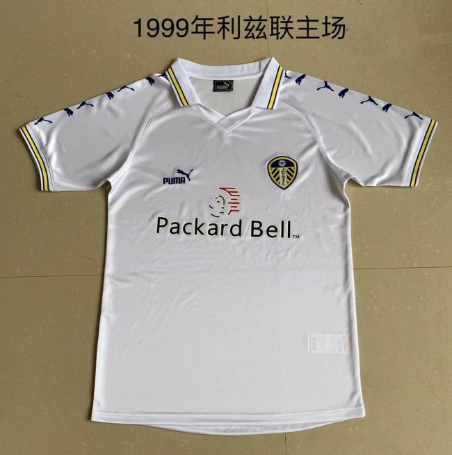 Retro Jersey 1999 Leeds United Home White Soocer Jersey