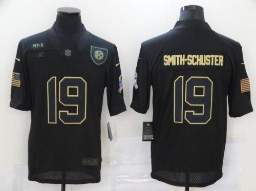 Steelers 19 JuJu Smith-Schuster Black Gold Throwback Vapor Untouchable Limited Jersey
