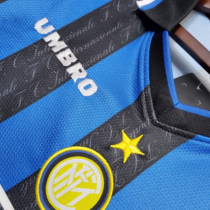 Retro Jersey 1997-1998 Inter Milan Home Soccer Jersey Vintage Football Shirt