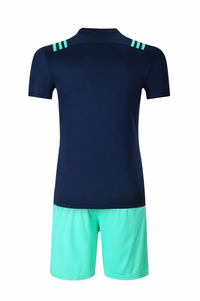 #815 Light Blue/Black Soccer Training Uniform Jersey and Shorts