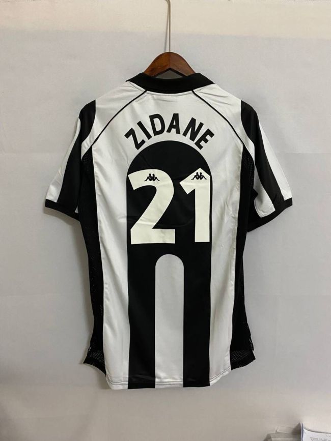 Retro Jersey Juventus 1997-1998 ZIDANE 21 Home Soccer Jersey Vintage Football Shirt