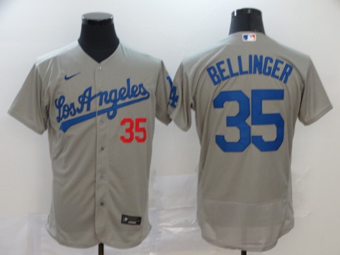 Los Angeles Dodgers 35 BELLINGER Grey 2020 Flexbase Jersey