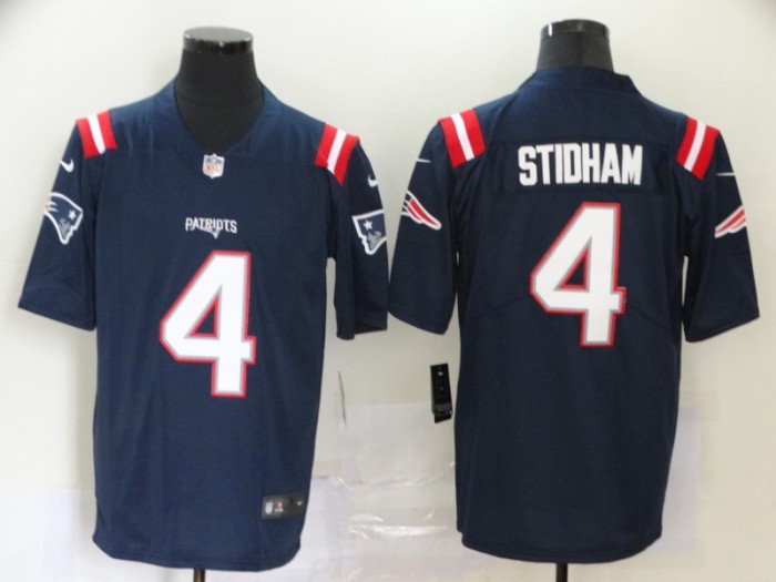 New England Patriots 4 Jarrett Stidham Navy 2020 New Vapor Untouchable Limited Jersey