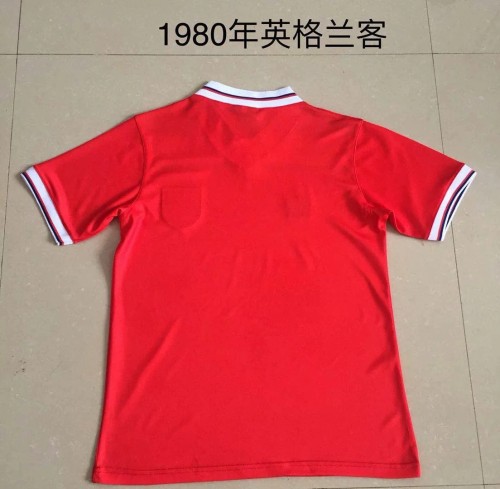 Retro Jersey England 1980 Away Red Soccer Jersey