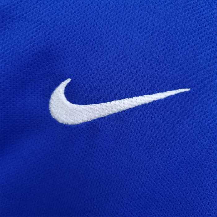 Retro Jersey 2004 Brazil Away Blue Soccer Jersey Vintage Brasil Camisetas de Futbol