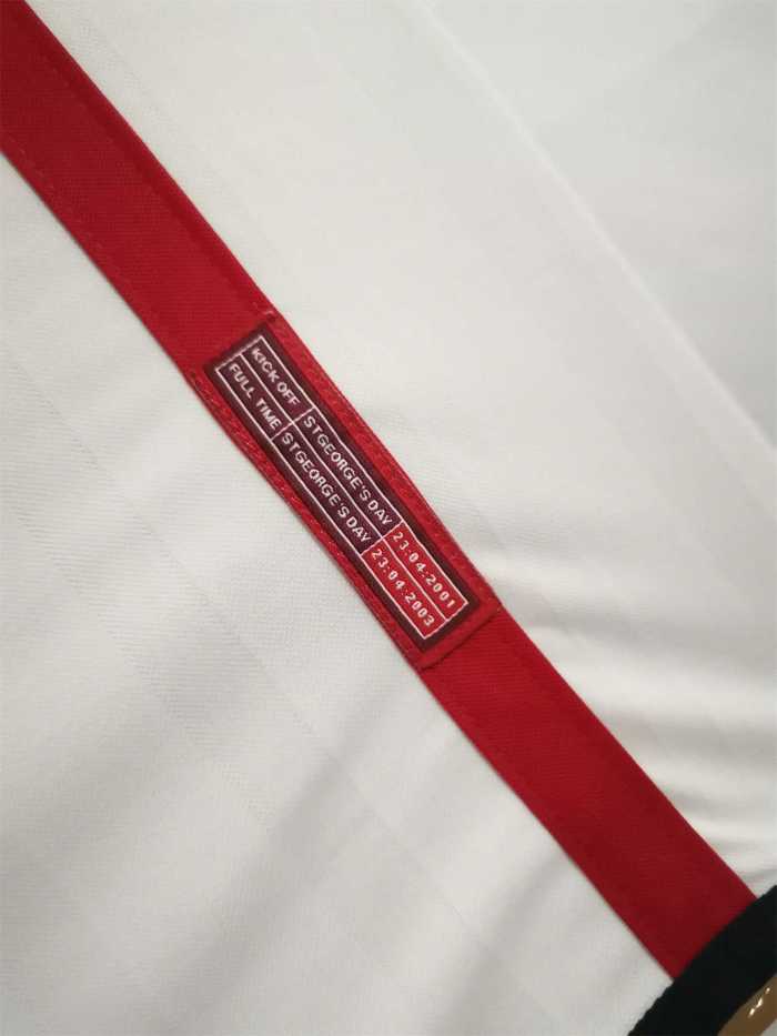 Retro Jersey 2002 England BECKHAM 7 Home Vintage Soccer Jersey