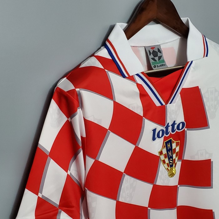 Retro Jersey 1998 Croatia Home Soccer Jersey Vintage Football Shirt