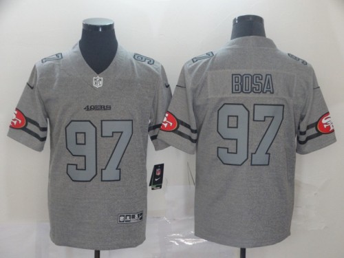 San Francisco 49ers 97 BOSA 2019 Gray Gridiron Gray Vapor Untouchable Limited Jersey