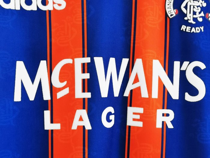 Retro Jersey  1994-1995 Rangers Red/Blue Soccer Jersey