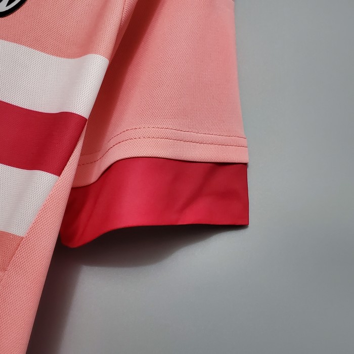 Retro Jersey 2015-2016 Juventus DYBALA 21 Away Pink Soccer Jersey Vintage Football Shirt