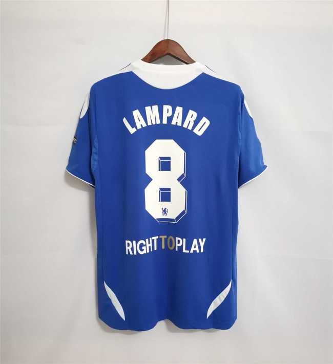 with UCL Patch+Front Lettering Retro Jersey 2011-2012 Chelsea LAMPARD 8 Champions League Final Home Soccer Jersey